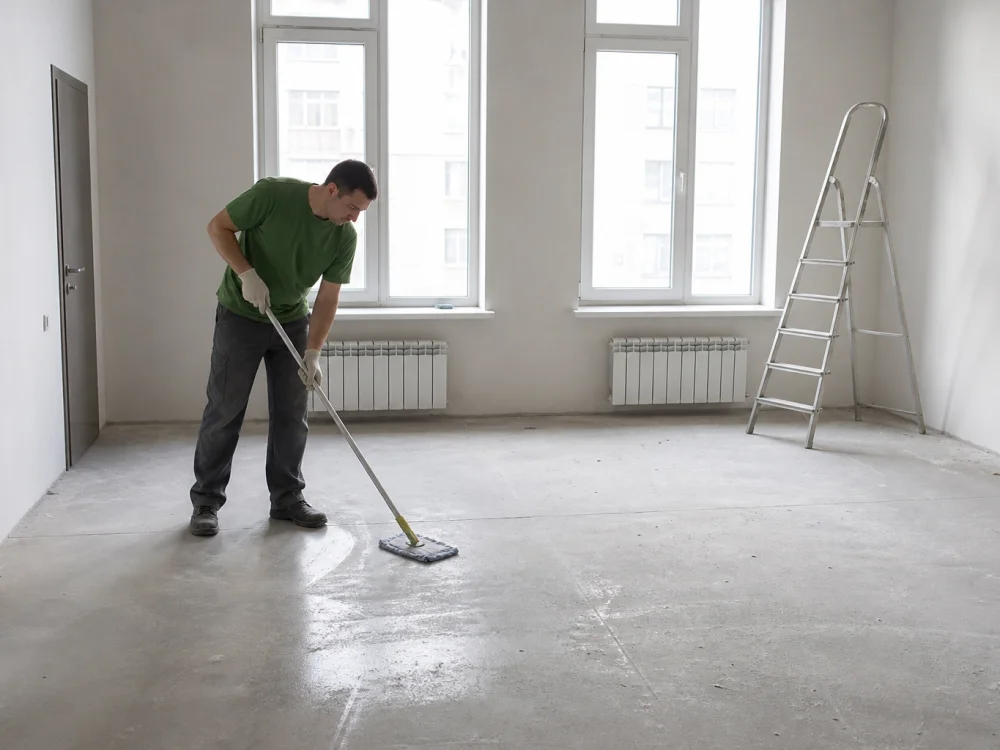 Cameră după renovare - înainte de curățenie