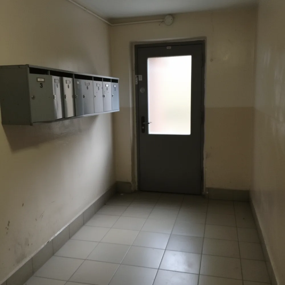 Grup de intrare cu cutii poștale - după curățenie