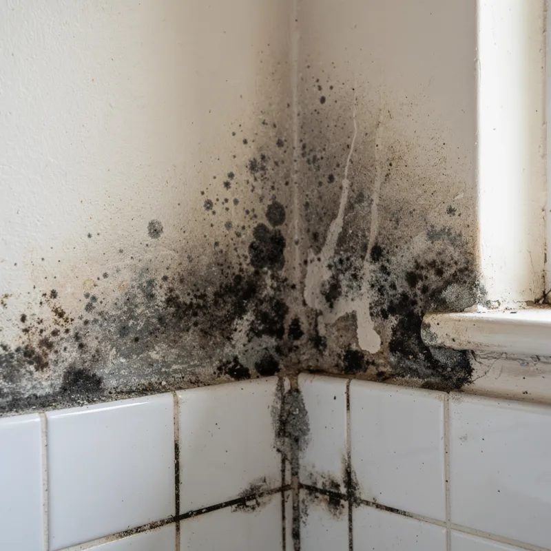 Tratarea băii într-o casă din panouri împotriva petelor negre - înainte de curățenie