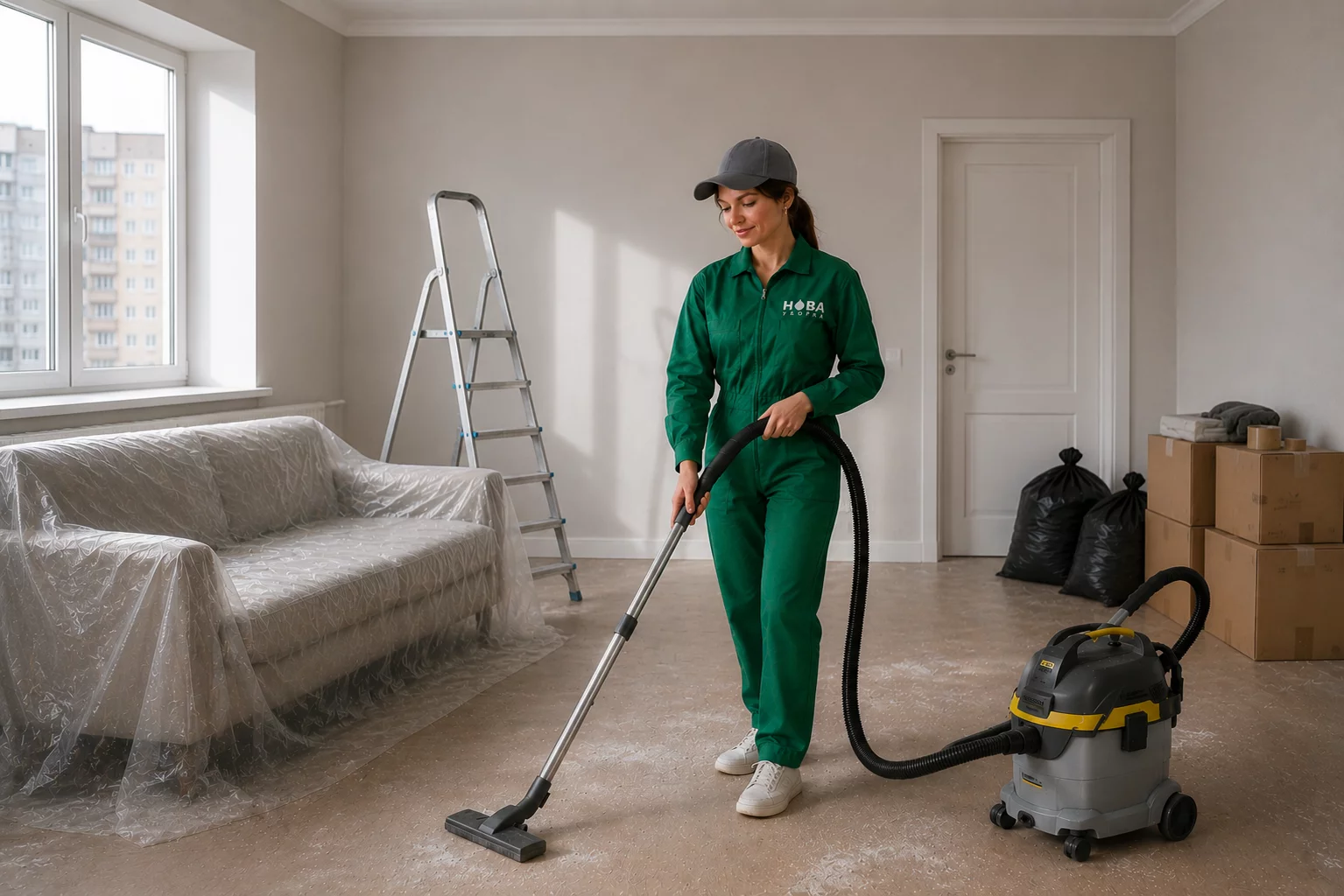 Curățenie în apartament după renovare