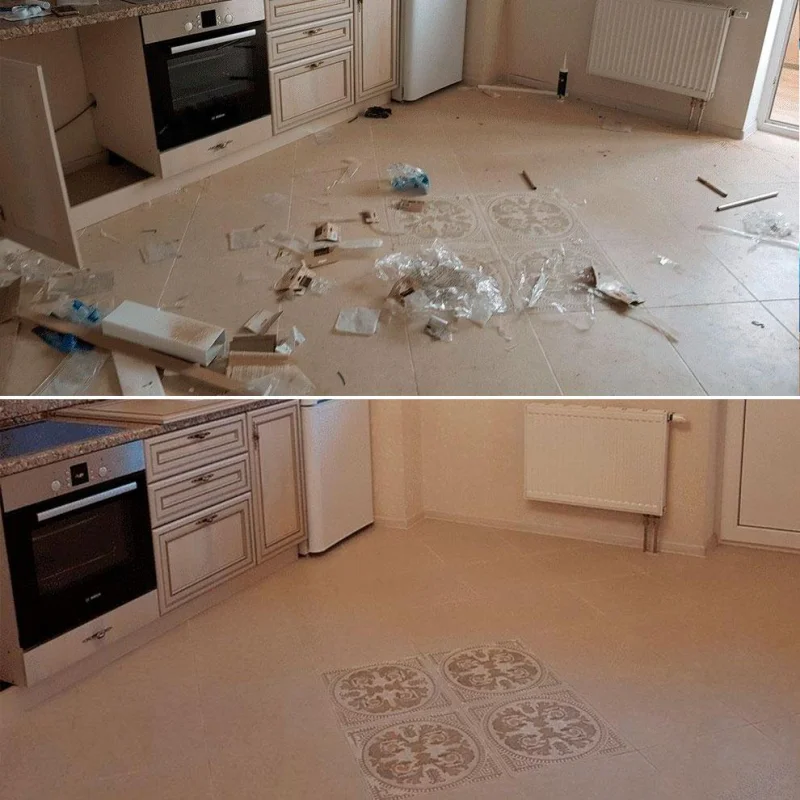 Curățenie în apartament după renovare