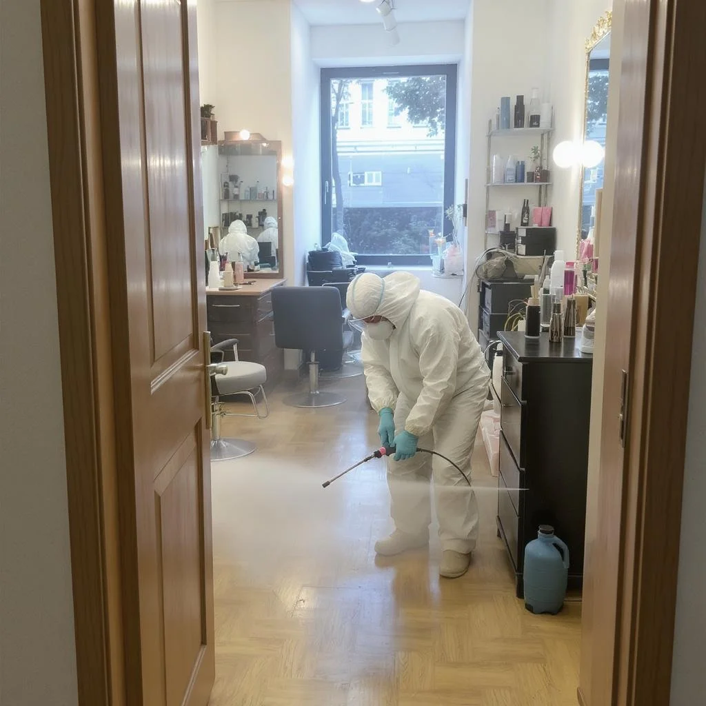 Tratarea unui salon de înfrumusețare din Chișinău înainte de deschidere