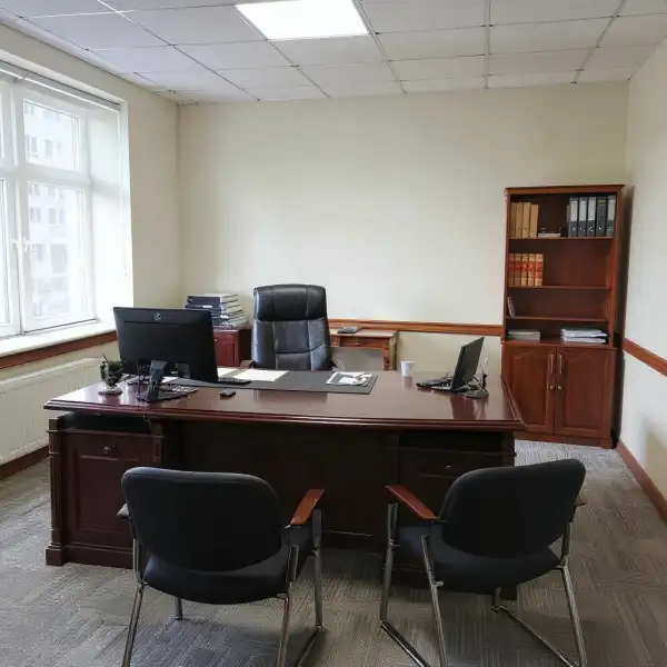 Birourile managerilor din oficiu - înainte de curățenie