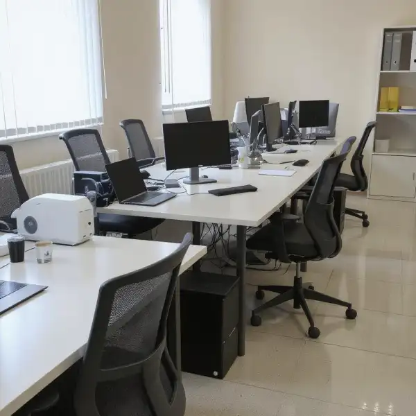 Coworking într-un spațiu de birou - înainte de curățenie