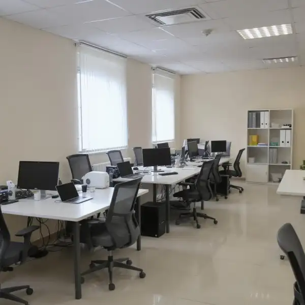 Coworking într-un spațiu de birou - după curățenie