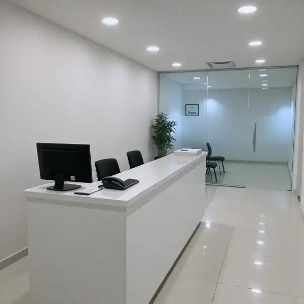 Zona de recepție din birou - după curățenie