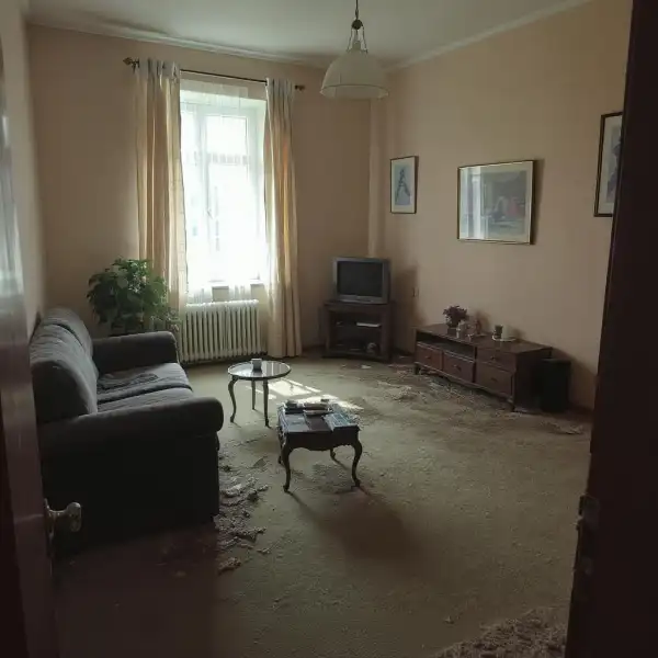 Îndepărtarea petelor de pe mochetă după renovare - înainte de curățenie