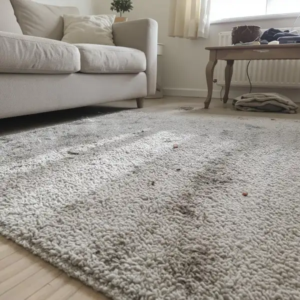 Împrospătarea covorului după animale de companie în apartament - înainte de curățenie