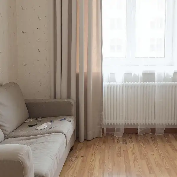 Curățarea draperiilor într-un apartament cu două camere - înainte de curățenie