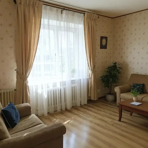 Curățarea draperiilor într-o casă de la țară - înainte de curățenie