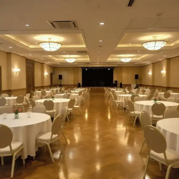 Sală de banchet într-un hotel după eveniment - după curățenie