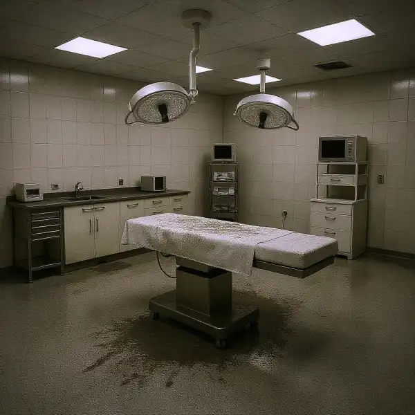 Bloc operator în clinică - înainte de curățenie