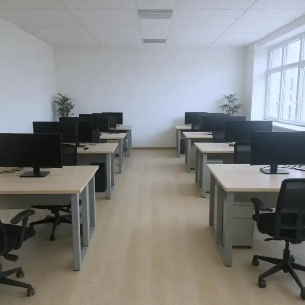 Pregătirea open space-ului pentru ziua de lucru - după curățenie